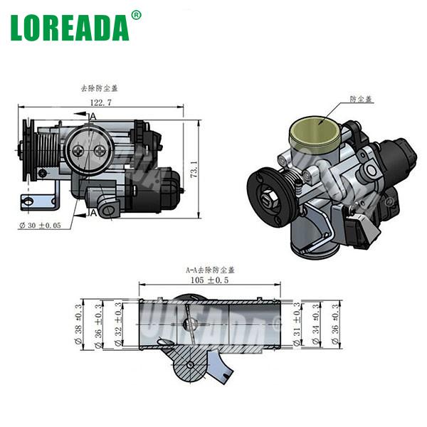Original Motorcycle Engine 22C Throttle Body Assembly OEM Parts Bore Size 30mm Spare Parts Supplier