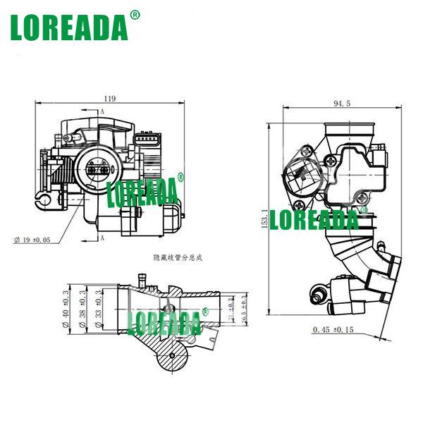 40mm LOREADA Original Motorcycle Throttle body Double Valve for Motorbike Engine system Bore Size 40mm OEM Throttle Body Set