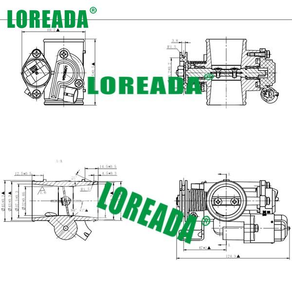 45mm LOREADA Original Motorcycle Throttle body for Motorbike OEM Spare Parts Supplier