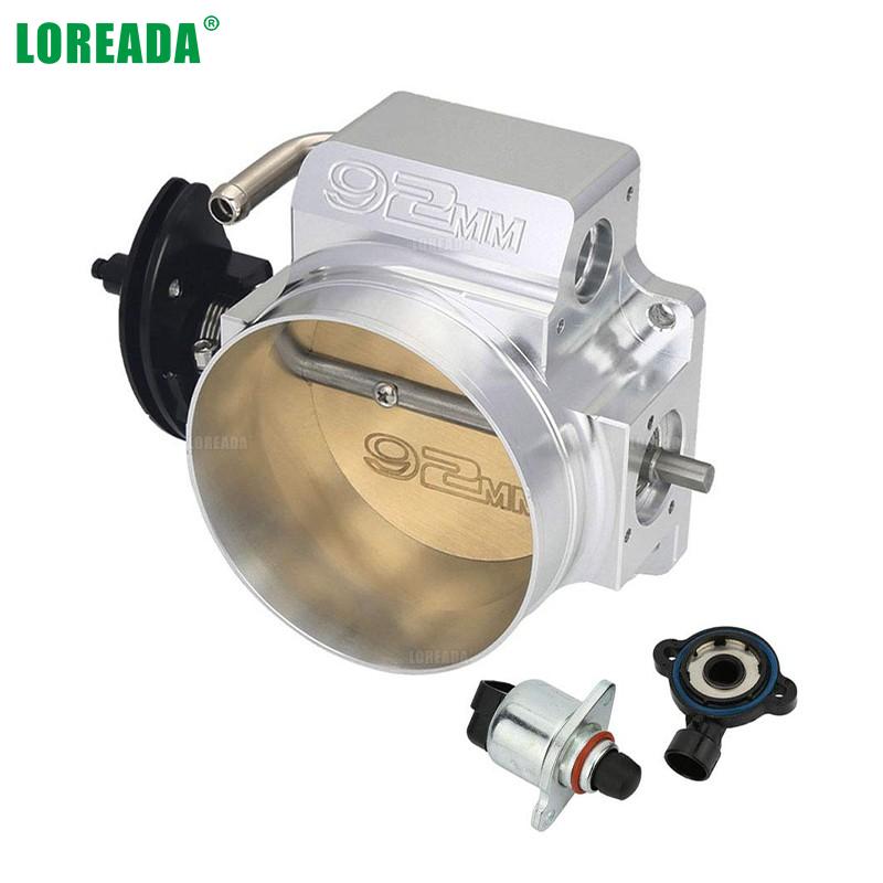 LS 92mm Throttle Body Silver With TPS IACV for LSX LS LS1 LS2 LS7