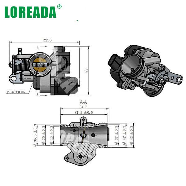 Original Motorcycle Throttle Body 26mm OEM Spare Parts 